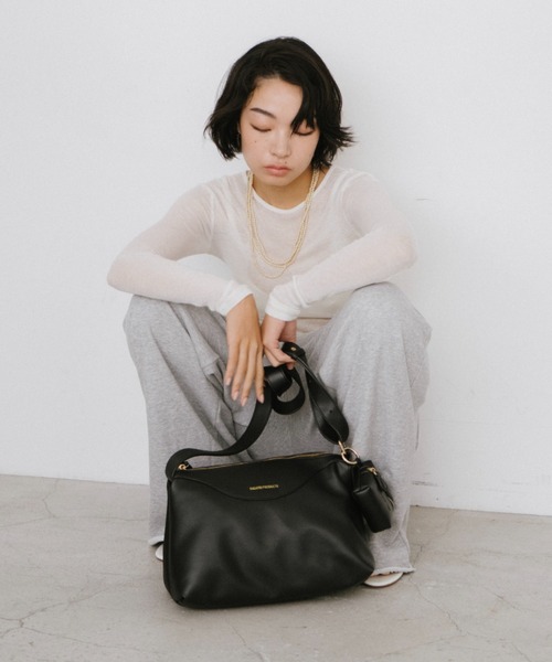 THEATRE PRODUCTS（シアタープロダクツ）の「レザレットポーチ付きショルダーバッグL（ショルダーバッグ・レディース・ブラウン/ブラック・FREE）」の21枚目の写真