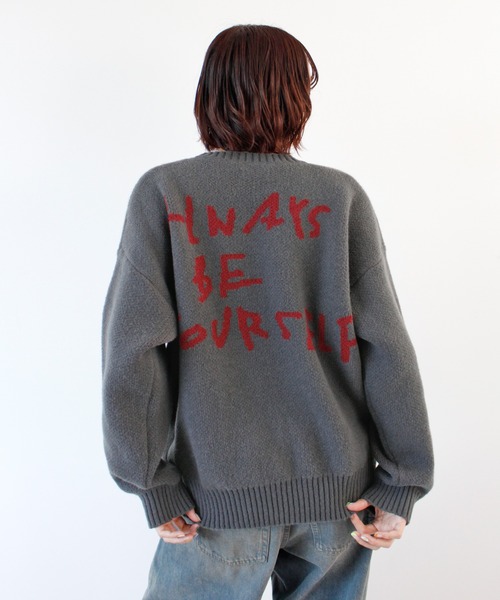 ABYS(アビス)の「バックロゴニットトップス(ニット/セーター・レディース・ネイビー/ブラウン/グレー・FREE)」の17枚目の写真