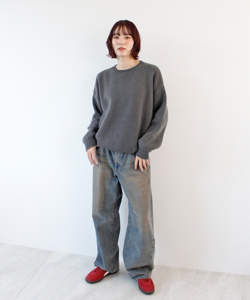 ABYS(アビス)の「バックロゴニットトップス(ニット/セーター・レディース・ネイビー/ブラウン/グレー・FREE)」の20枚目の写真