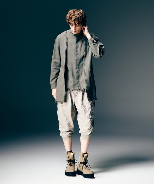 glamb(グラム)の「Layered Cardigan Shirt / レイヤードカーディガンシャツ(シャツ/ブラウス・メンズ・ブラック/グレー・S/M/L)」の10枚目の写真