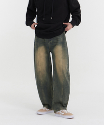 ACSHI（アクシ）の「Craft Centerline Over Balloon Fit Wide Denim Pants (Gujetin)（デニムパンツ）」
