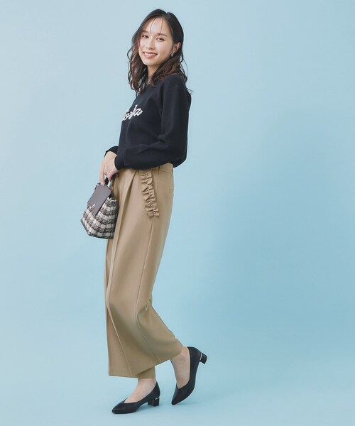 index(インデックス)の「フリルポケットストレートパンツ【洗濯機OK/防シワ】(その他パンツ・レディース・ピンク/ブラック/ブラウン系・36/38/40)」の10枚目の写真