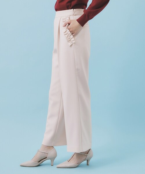 index(インデックス)の「フリルポケットストレートパンツ【洗濯機OK/防シワ】(その他パンツ・レディース・ピンク/ブラック/ブラウン系・36/38/40)」の17枚目の写真