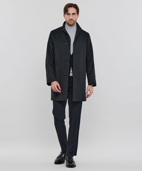 MACKINTOSH LONDON（マッキントッシュ ロンドン）の「【DUNFORD STAND COLLAR】ウールカシミヤビーバースタンドカラーコート（その他アウター・メンズ・チャコールグレー/ネイビー・40/38/42）」の3枚目の写真