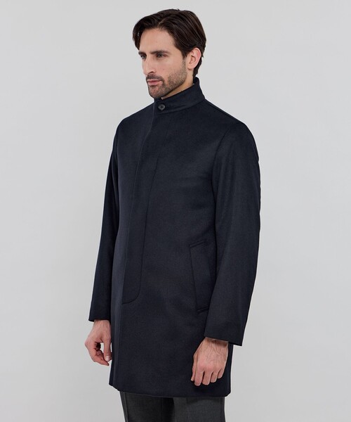 MACKINTOSH LONDON（マッキントッシュ ロンドン）の「【DUNFORD STAND COLLAR】ウールカシミヤビーバースタンドカラーコート（その他アウター・メンズ・チャコールグレー/ネイビー・40/38/42）」の6枚目の写真