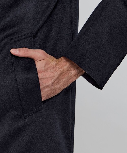 MACKINTOSH LONDON（マッキントッシュ ロンドン）の「【DUNFORD STAND COLLAR】ウールカシミヤビーバースタンドカラーコート（その他アウター・メンズ・チャコールグレー/ネイビー・40/38/42）」の10枚目の写真