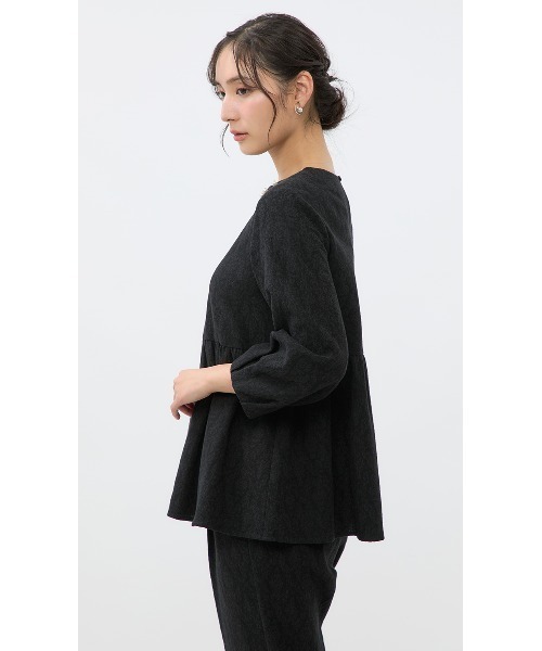 AOYAMA（アオヤマ）の「【ＷＥＢ限定】アンティークジャガードブラウスセットアップ（スーツセット・レディース・ホワイト×ブラック/ブラック×ブラック・L/M/LL/S）」の9枚目の写真