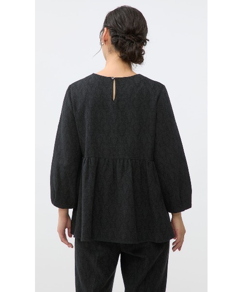 AOYAMA（アオヤマ）の「【ＷＥＢ限定】アンティークジャガードブラウスセットアップ（スーツセット・レディース・ホワイト×ブラック/ブラック×ブラック・L/M/LL/S）」の10枚目の写真