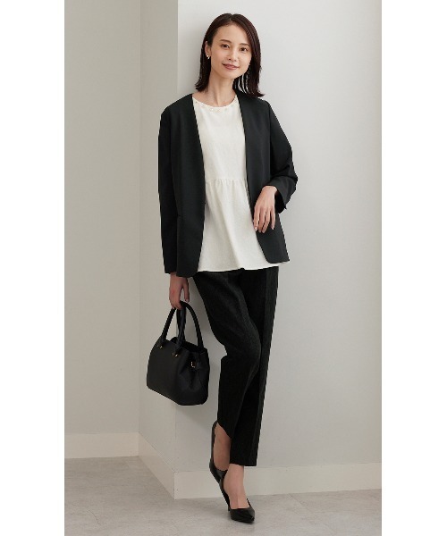 AOYAMA（アオヤマ）の「【ＷＥＢ限定】アンティークジャガードブラウスセットアップ（スーツセット・レディース・ホワイト×ブラック/ブラック×ブラック・L/M/LL/S）」の20枚目の写真