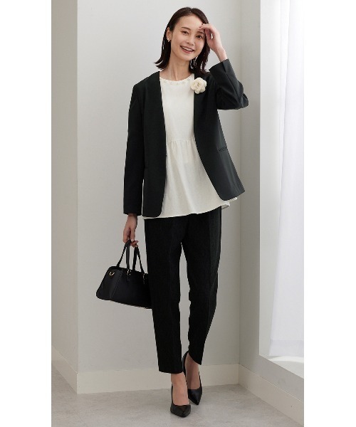 AOYAMA（アオヤマ）の「【ＷＥＢ限定】アンティークジャガードブラウスセットアップ（スーツセット・レディース・ホワイト×ブラック/ブラック×ブラック・L/M/LL/S）」の21枚目の写真