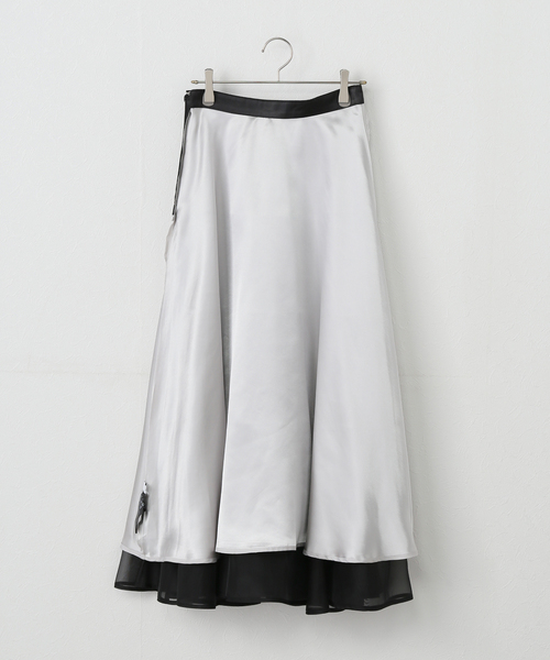 La TOTALITE（ラトータリテ）の「【洗える】パイピングシアーフレアスカート（スカート・レディース・ブラック/ベージュ・36/38）」の16枚目の写真