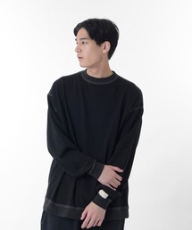 1000 リブ裾ロングスリーブ Tシャツオーバーサイズフィット