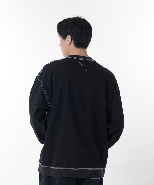 セール】1000 リブ裾ロングスリーブ Tシャツオーバーサイズフィット（T