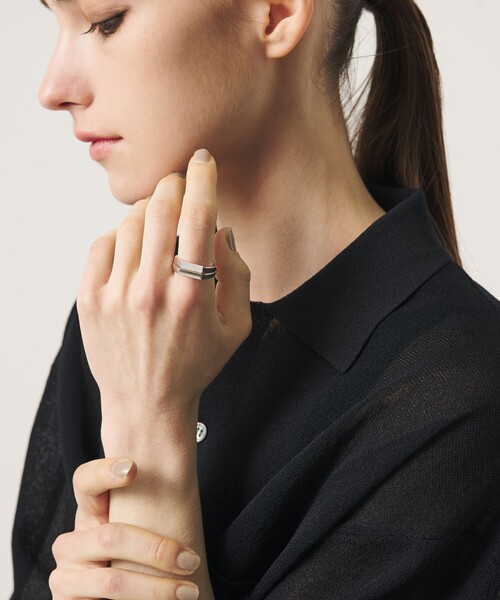 BEAUTY&YOUTH UNITED ARROWS(ビューティーアンドユースユナイテッドアローズ)の「<eoa>ストーン ダブル リング(リング・メンズ・ゴールド/シルバー・18/7/11/16/13/22/20/9)」の6枚目の写真