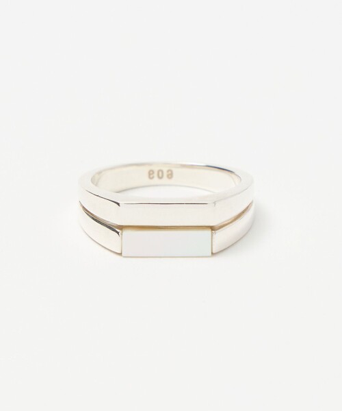 BEAUTY&YOUTH UNITED ARROWS(ビューティーアンドユースユナイテッドアローズ)の「<eoa>ストーン ダブル リング(リング・メンズ・ゴールド/シルバー・18/7/11/16/13/22/20/9)」の9枚目の写真