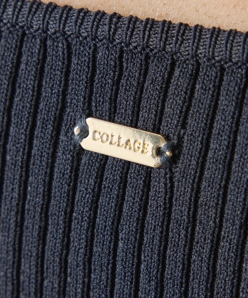 COLLAGE GALLARDAGALANTE(コラージュガリャルダガランテ)の「リブ切替Vニット(ニット/セーター・レディース・オフホワイト/チャコールグレー・FREE)」の22枚目の写真