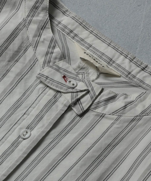 soulberry（ソウルベリー）の「ベストに合わせる、やさしいストライプのブラウス（シャツ/ブラウス・レディース・オフホワイト・5L/4L/3L/LL/L/M）」の13枚目の写真