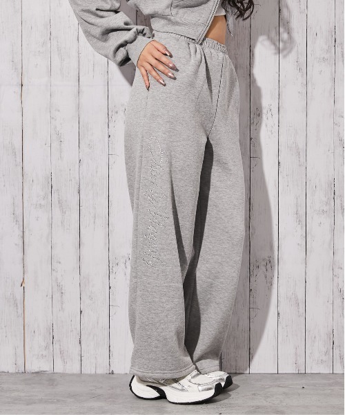 GORGE（ゴージ）の「《ロゴストーン×裏起毛》ストレートスウェットパンツ 秋冬◎（スウェットパンツ・レディース・オートミール/グレー/ブラック・F）」の11枚目の写真