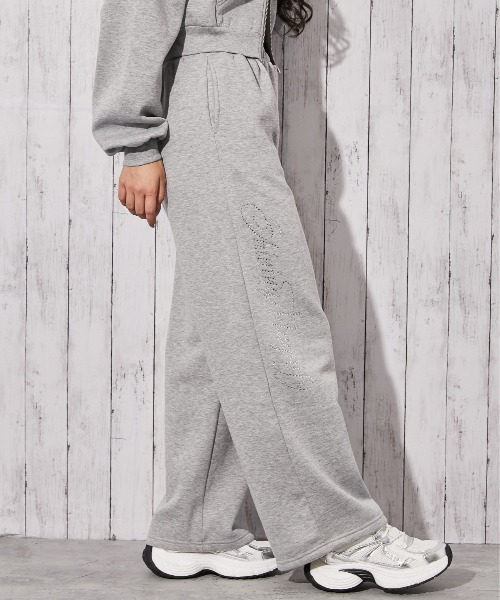 GORGE（ゴージ）の「《ロゴストーン×裏起毛》ストレートスウェットパンツ 秋冬◎（スウェットパンツ・レディース・オートミール/グレー/ブラック・F）」の12枚目の写真