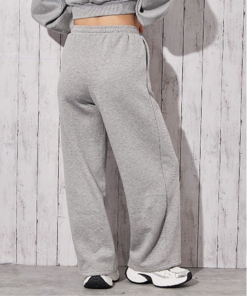 オンライン完売商品‼️BEEDEN スウェットパンツ グレー 新品未使用 セール】《ロゴストーン×裏起毛》ストレートスウェットパンツ 秋冬