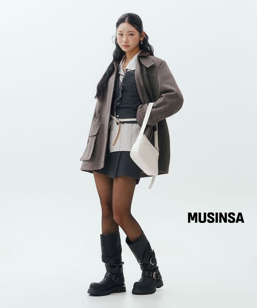 LCDC TM(エルシーディーシーティーエム)の「DOUBLE-LAYER WAVY CARDIGAN (CHARCOAL)(カーディガン/ボレロ・レディース・その他・OS)」の9枚目の写真