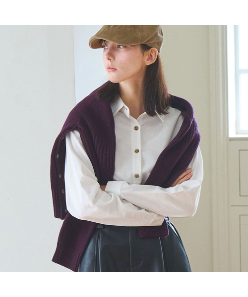 SLOWLOLLI（スローローリ）の「Flowarm corduroy shirt_3 Colors（シャツ/ブラウス・レディース・キャメル/ブルー/アイボリー・FREE）」の2枚目の写真