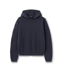 BESLOW（ビースロー）の「PUNCHING NET HOODED KNIT VIOLET GREY（ニット/セーター）」