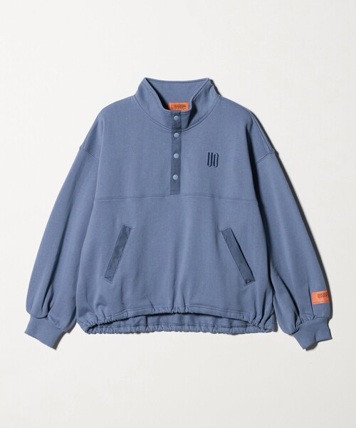 UNIVERSAL OVERALL(ユニバーサルオーバーオール)の「【別注】<UNIVERSAL OVERALL>スタンドネック プルオーバー / キッズ 140cm-160cm(Tシャツ/カットソー・キッズ・ダークグレー/ロイヤルブルー/グレー系・L(160cm)/M(140-150cm))」の3枚目の写真