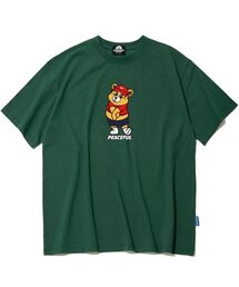 SHY BEAR GRAPHIC Tシャツ - グリーン