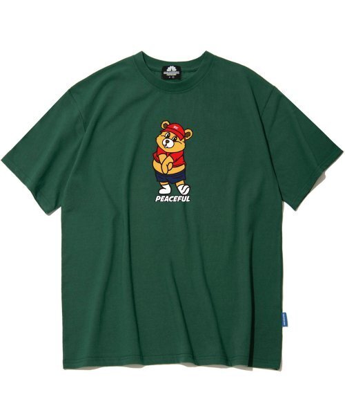 TRIPSHION(トリップション)の「SHY BEAR GRAPHIC Tシャツ - グリーン(Tシャツ/カットソー・メンズ・その他・LARGE/MEDIUM/X-LARGE)」の1枚目の写真