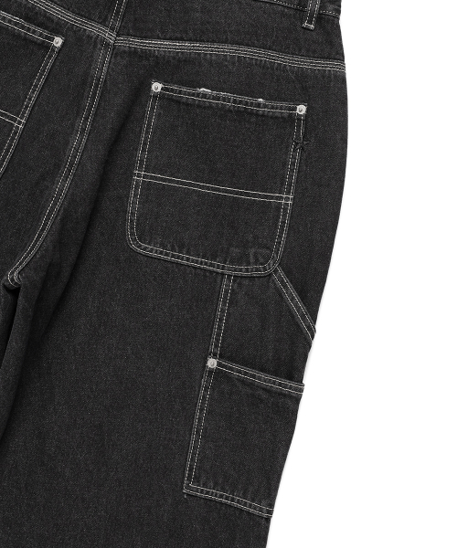 Cavish(カビシ)の「DOUBLE KNEE CARPENTER DENIM PANTS BLACK(CV2EFUD113A)(デニムパンツ・レディース・ブラック・SMALL/LARGE/MEDIUM)」の8枚目の写真