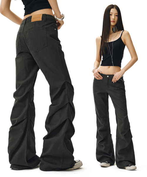 DECET WOMEN(デケット ウーマン)の「Flared Shirring Pants DCWPT017CHARCOAL(その他パンツ・レディース・その他・X-SMALL/SMALL/MEDIUM/LARGE)」の1枚目の写真