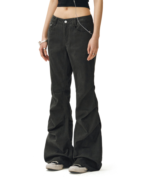 DECET WOMEN(デケット ウーマン)の「Flared Shirring Pants DCWPT017CHARCOAL(その他パンツ・レディース・その他・X-SMALL/SMALL/MEDIUM/LARGE)」の2枚目の写真