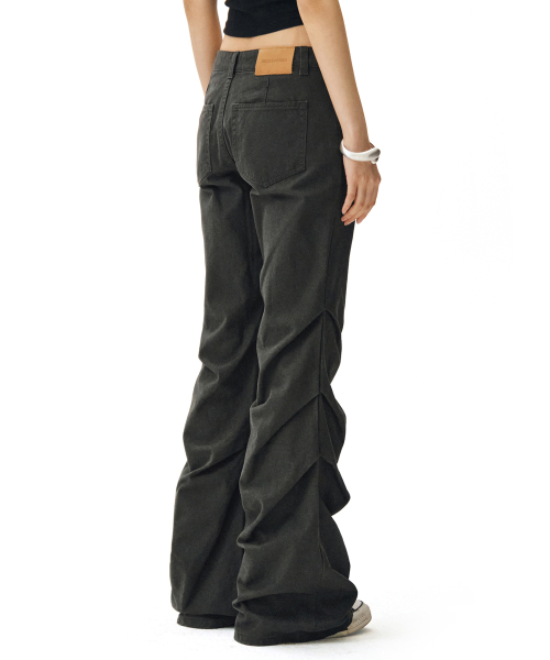 DECET WOMEN(デケット ウーマン)の「Flared Shirring Pants DCWPT017CHARCOAL(その他パンツ・レディース・その他・X-SMALL/SMALL/MEDIUM/LARGE)」の3枚目の写真