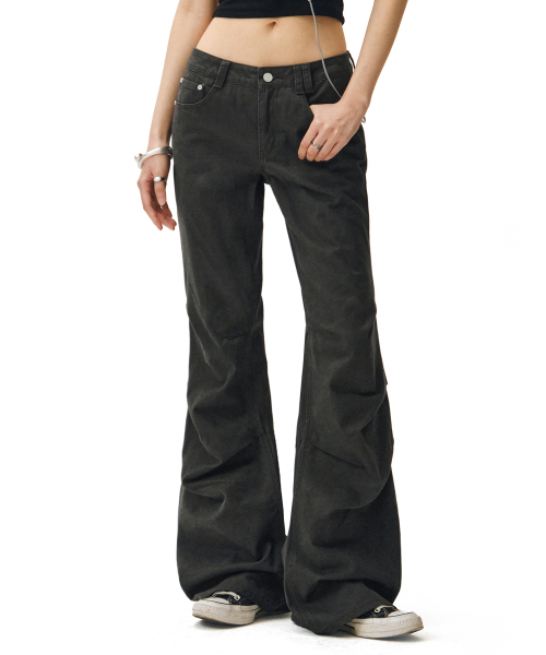 DECET WOMEN(デケット ウーマン)の「Flared Shirring Pants DCWPT017CHARCOAL(その他パンツ・レディース・その他・X-SMALL/SMALL/MEDIUM/LARGE)」の4枚目の写真