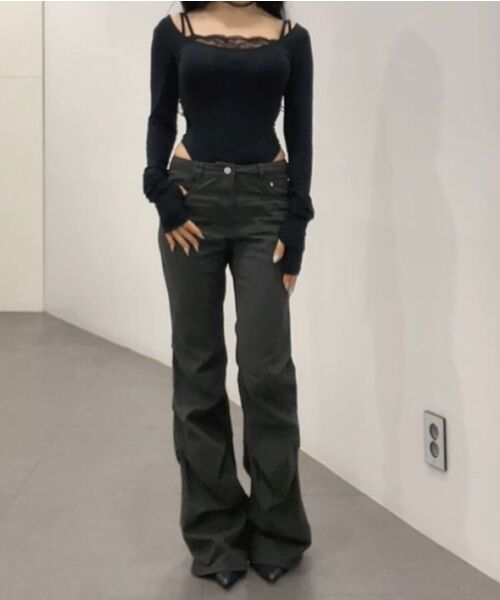 DECET WOMEN(デケット ウーマン)の「Flared Shirring Pants DCWPT017CHARCOAL(その他パンツ・レディース・その他・X-SMALL/SMALL/MEDIUM/LARGE)」の10枚目の写真