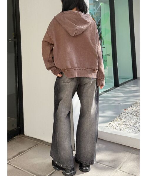 MURUA（ムルーア）の「ジップルーズフーディ（パーカー・レディース・ブラウン/グレー/ブラック・FREE）」の19枚目の写真