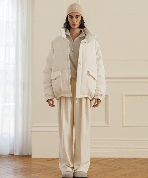 CREDONA(クレドナ)の「FRENCH DUVET DOWN/フレンチデュベダウン(ダウンジャケット/コート・レディース・アイボリー/ブラウン/ブラック・FREE)」の5枚目の写真