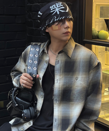 LXT（エルエックスティー）の「ビンテージモノチェックツーポケットオーバーシャツ[ベージュ]（シャツ/ブラウス）」