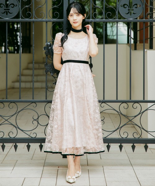 ◇＜mikuさんコラボ＞エンブロイダリーレースドレス（ドレス）｜JILL