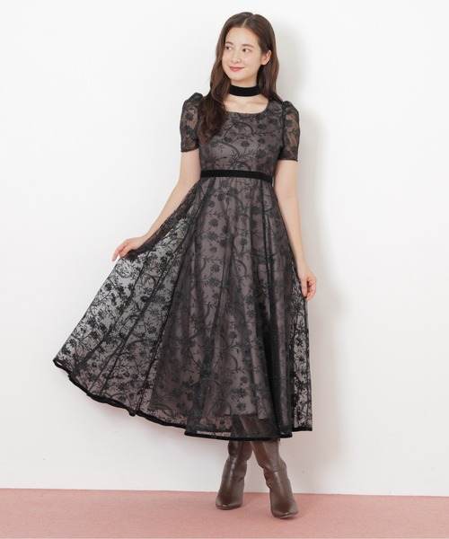 ◇＜mikuさんコラボ＞エンブロイダリーレースドレス（ドレス）｜JILL