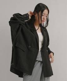 Palm Riche（ポームリシュ）の「ワッシャーオーバージャケット（ノーカラージャケット）」