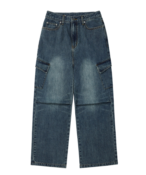 OURDAYZ（アワーデイズ）の「サンディッドカーゴワイドデニムパンツ [VINTAGE BLUE]（デニムパンツ・レディース・その他・LARGE/MEDIUM/SMALL/X-SMALL）」の9枚目の写真