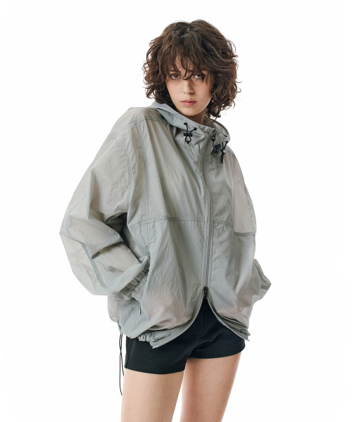 SECONDMONO（セカンドモノローグ）の「Flap Sheer Windbreaker [GRAY]_SEJK010GRAY（ナイロンジャケット・レディース・その他・SMALL/MEDIUM/LARGE）」の4枚目の写真