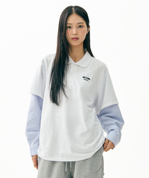 FDR（エフディーアール）の「Double Layer Long sleeve PK Tee White（ポロシャツ）」
