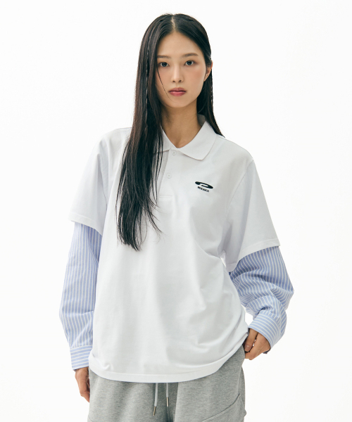 Double Layer Long Sleeve PK Tee — белая