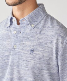 SHIPS | 【WEB限定】SHIPS: リネンミックス カラーネップ ボタンダウン ロングスリーブ ポロシャツ(ポロシャツ)