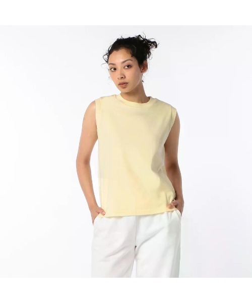 GOAT(ゴート)の「GOAT / COMPACT NO SLEEVE TEE(Tシャツ/カットソー・レディース・ダークグレー/ダークネイビー/ライトイエロー/ブラック/オリーブ/アイボリー・S/M)」の6枚目の写真
