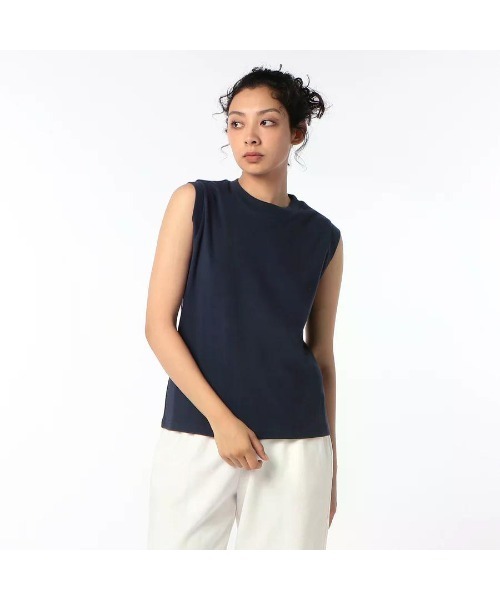GOAT(ゴート)の「GOAT / COMPACT NO SLEEVE TEE(Tシャツ/カットソー・レディース・ダークグレー/ダークネイビー/ライトイエロー/ブラック/オリーブ/アイボリー・S/M)」の13枚目の写真