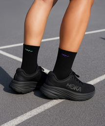 ODDSOCKS | クールマックスクッショニングカラーランニングクルーソックス - ブラック(スポーツグッズ)